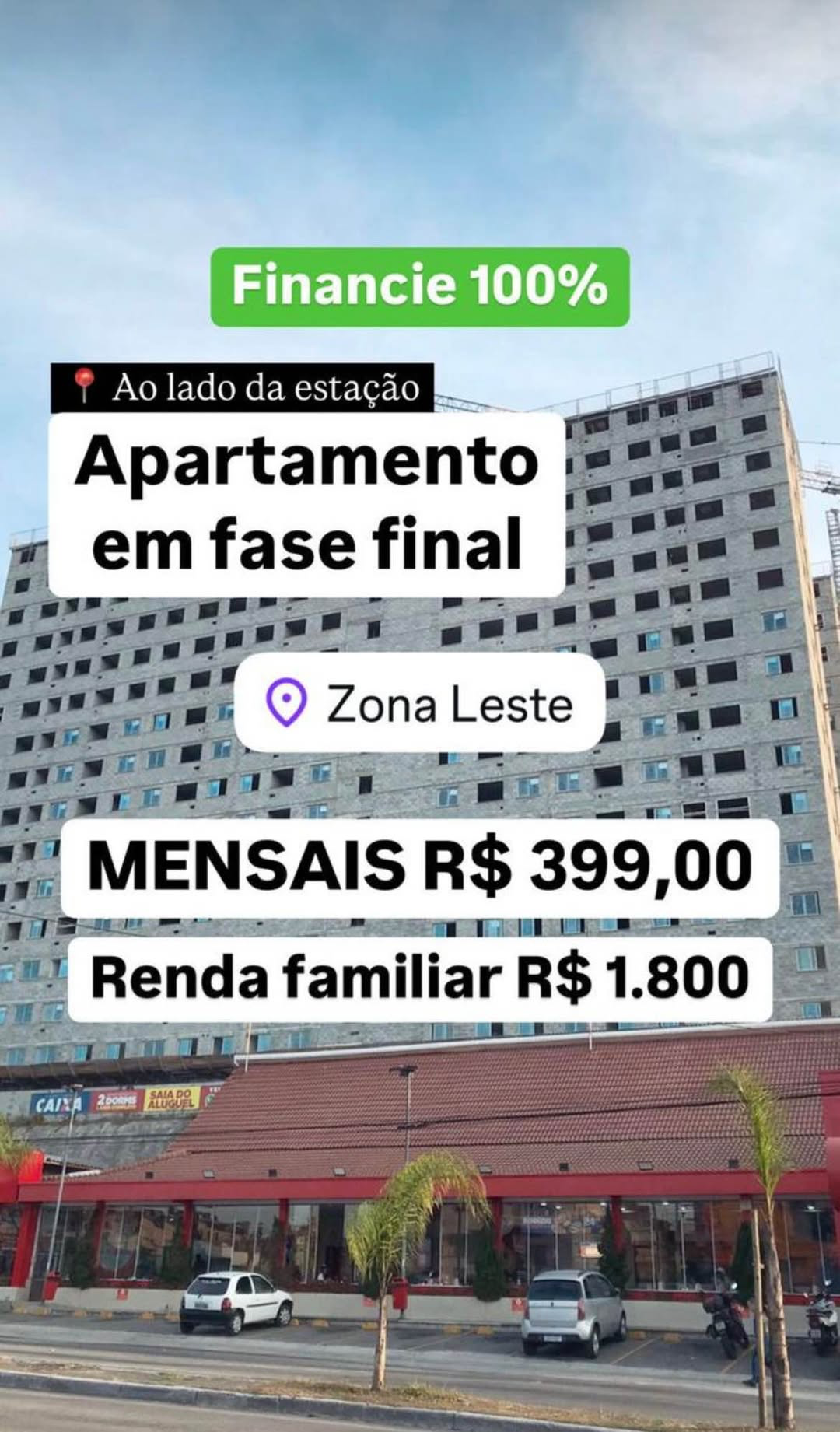 Apartamento 2 quartos Zona Leste — R$180.000